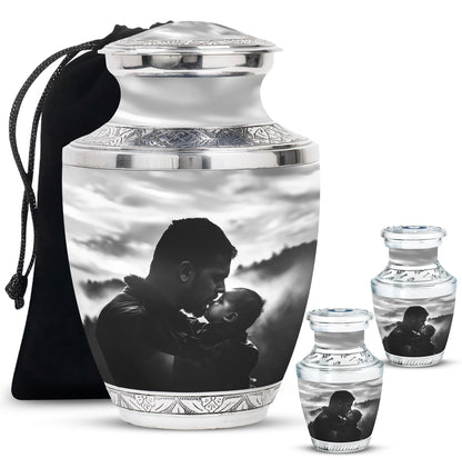 Personalized Father Cremation Urn for Adult - 10-inch, 200 cu in - Yatskia