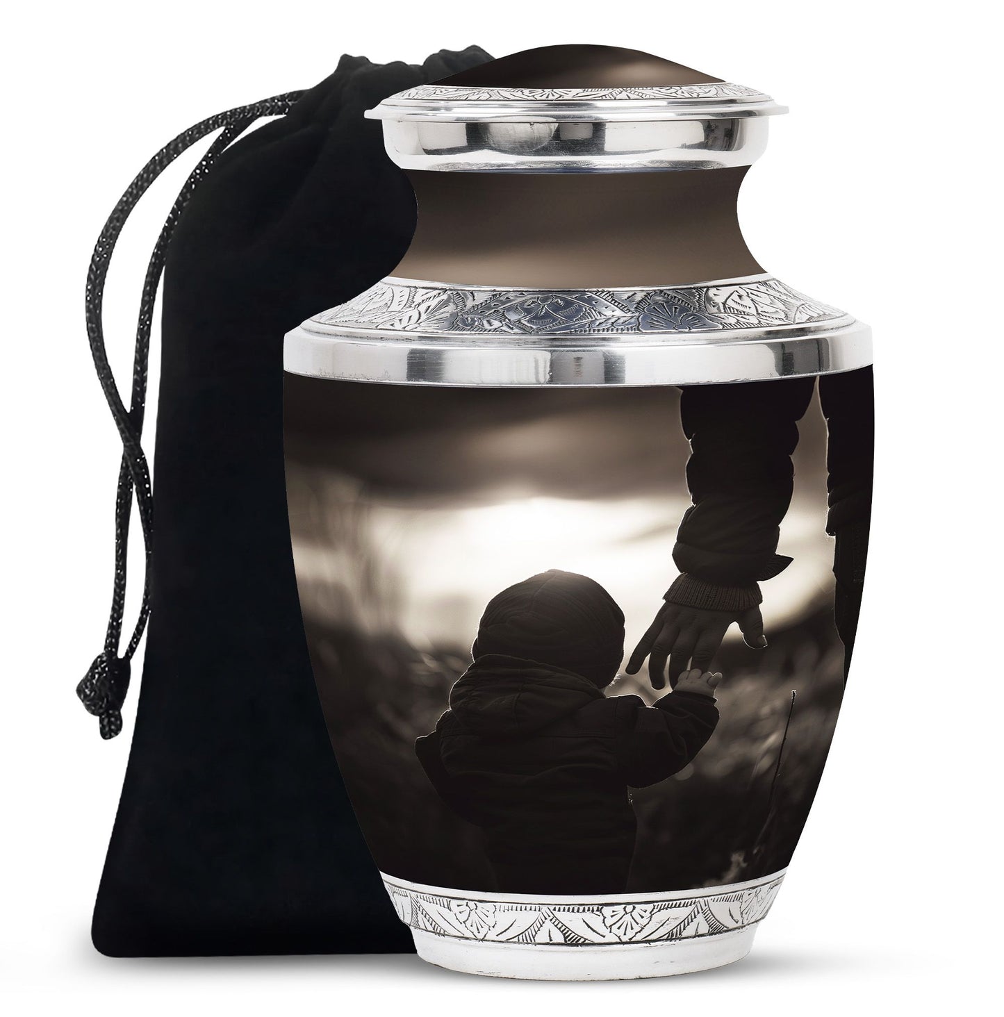 Personalized Father Memorial Urn for Adults - 10-inch, 200 cu in - Yatskia