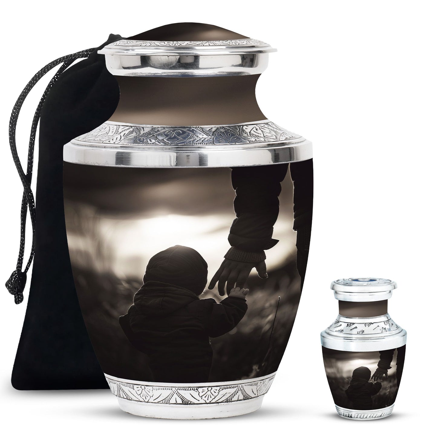 Personalized Father Memorial Urn for Adults - 10-inch, 200 cu in - Yatskia