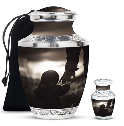 Personalized Father Memorial Urn for Adults - 10-inch, 200 cu in - Yatskia