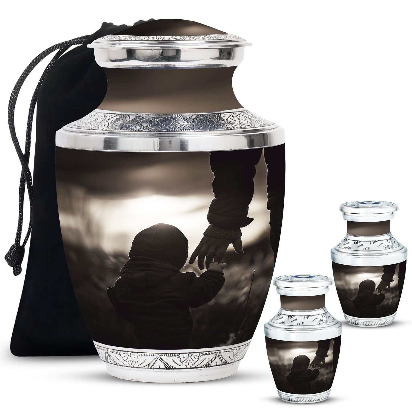Personalized Father Memorial Urn for Adults - 10-inch, 200 cu in - Yatskia