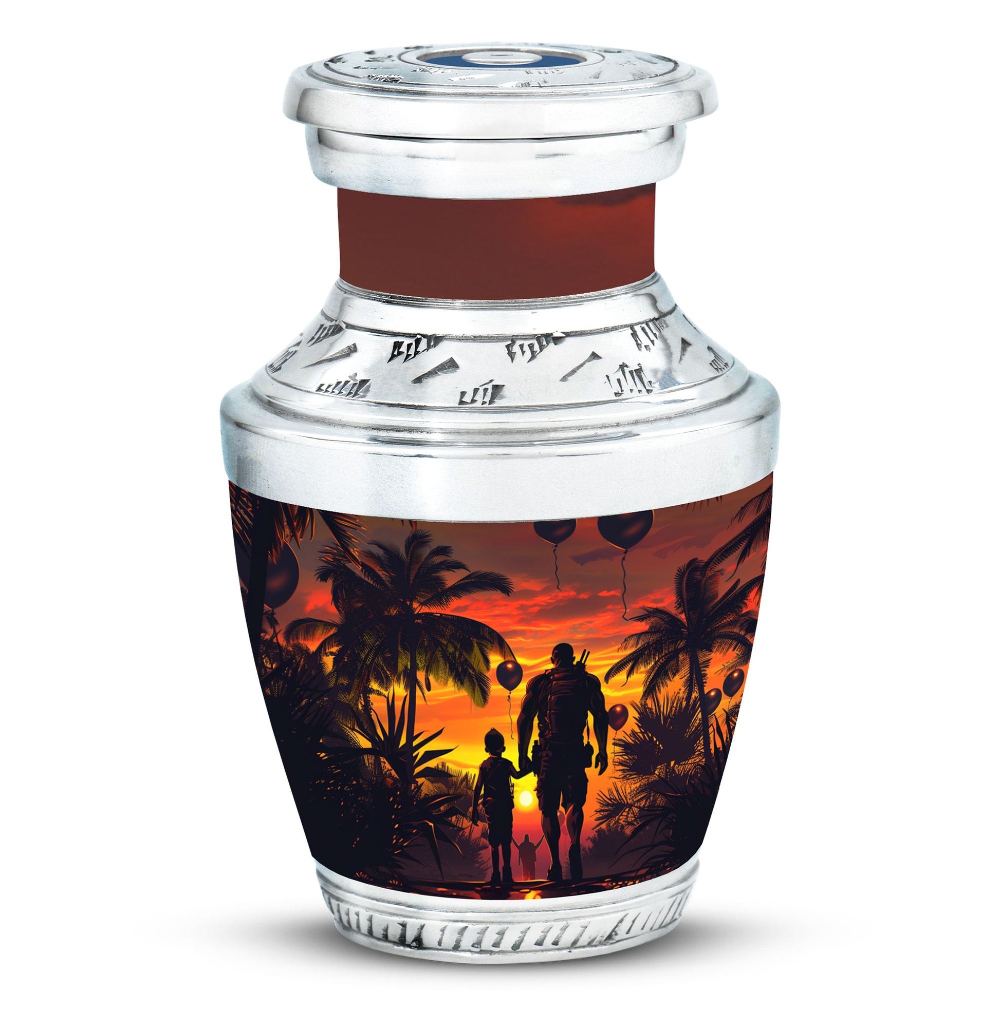 Father and Son Cremation Urns For Human Ashes - Sunset Funeral Urn