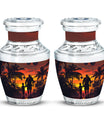 Father and Son Cremation Urns For Human Ashes - Sunset Funeral Urn