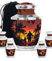 Father and Son Cremation Urns For Human Ashes - Sunset Funeral Urn