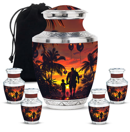 Personalized Galaxy Cremation Urn for Human Ashes - 10-inch, 200 cu in - Yatskia