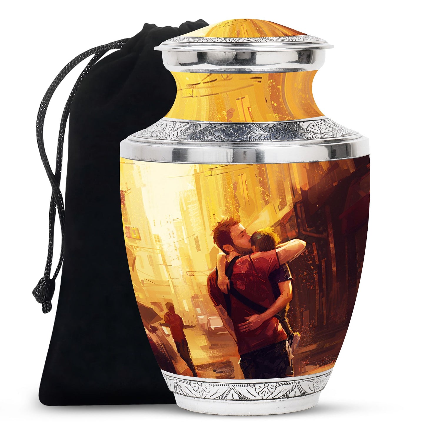 Personalized Father Cremation Urn for Dad - 10-inch, 200 cu in - Yatskia