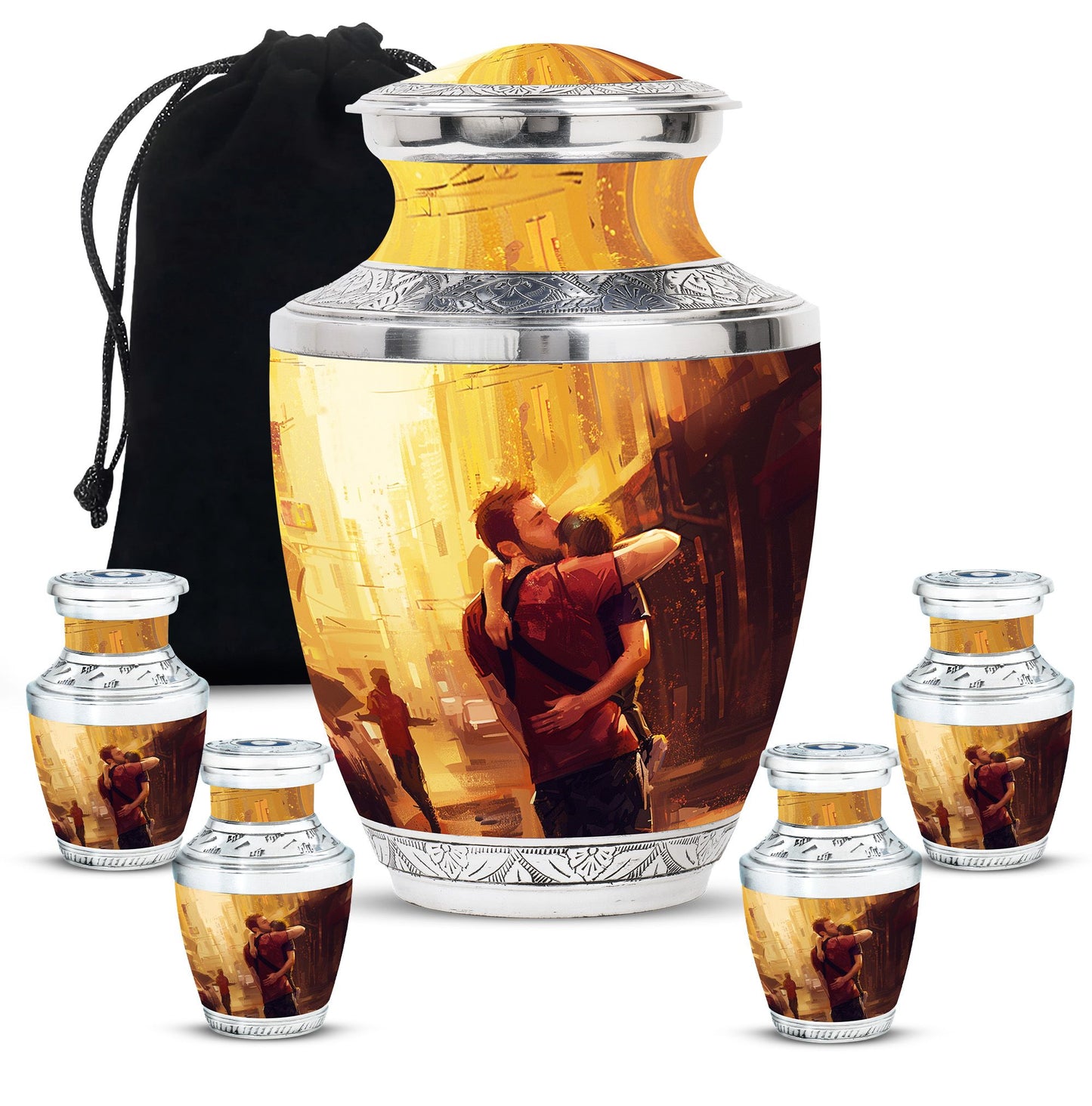 Personalized Father Cremation Urn for Dad - 10-inch, 200 cu in - Yatskia