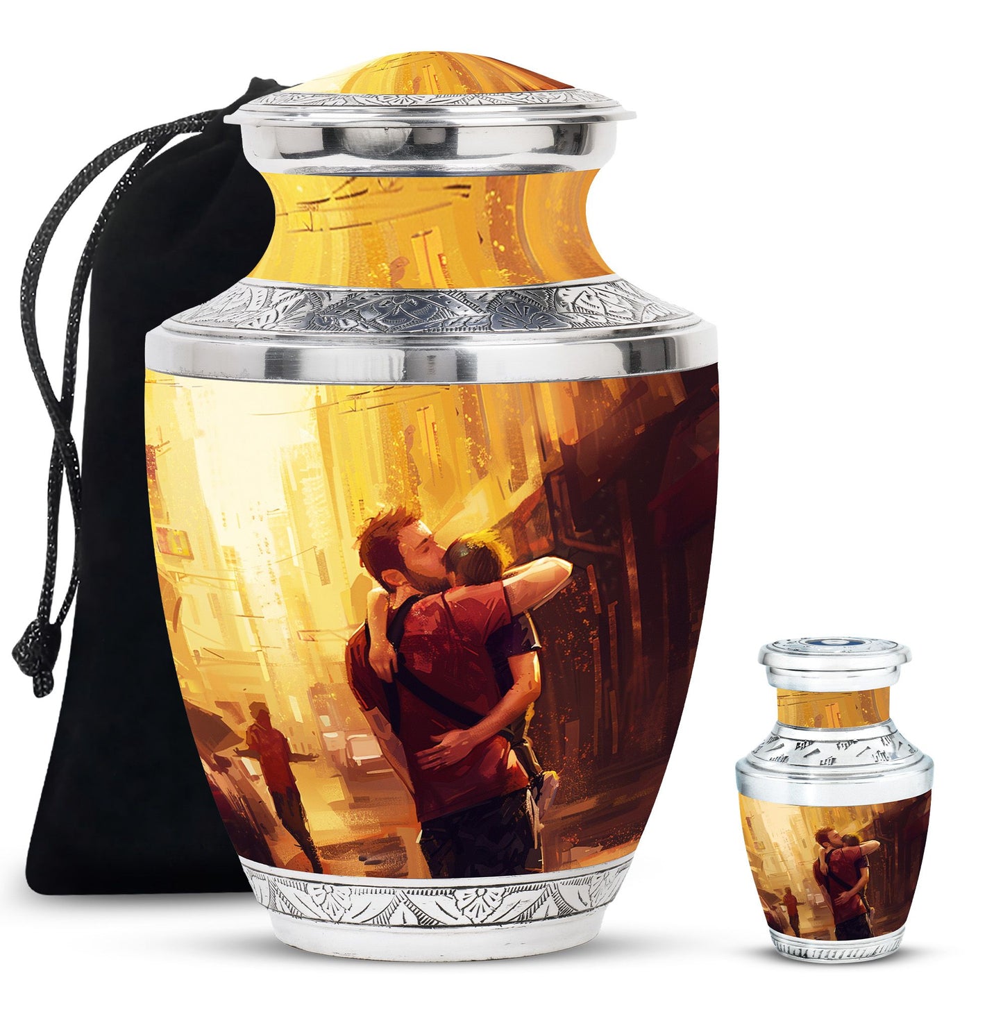 Personalized Father Cremation Urn for Dad - 10-inch, 200 cu in - Yatskia