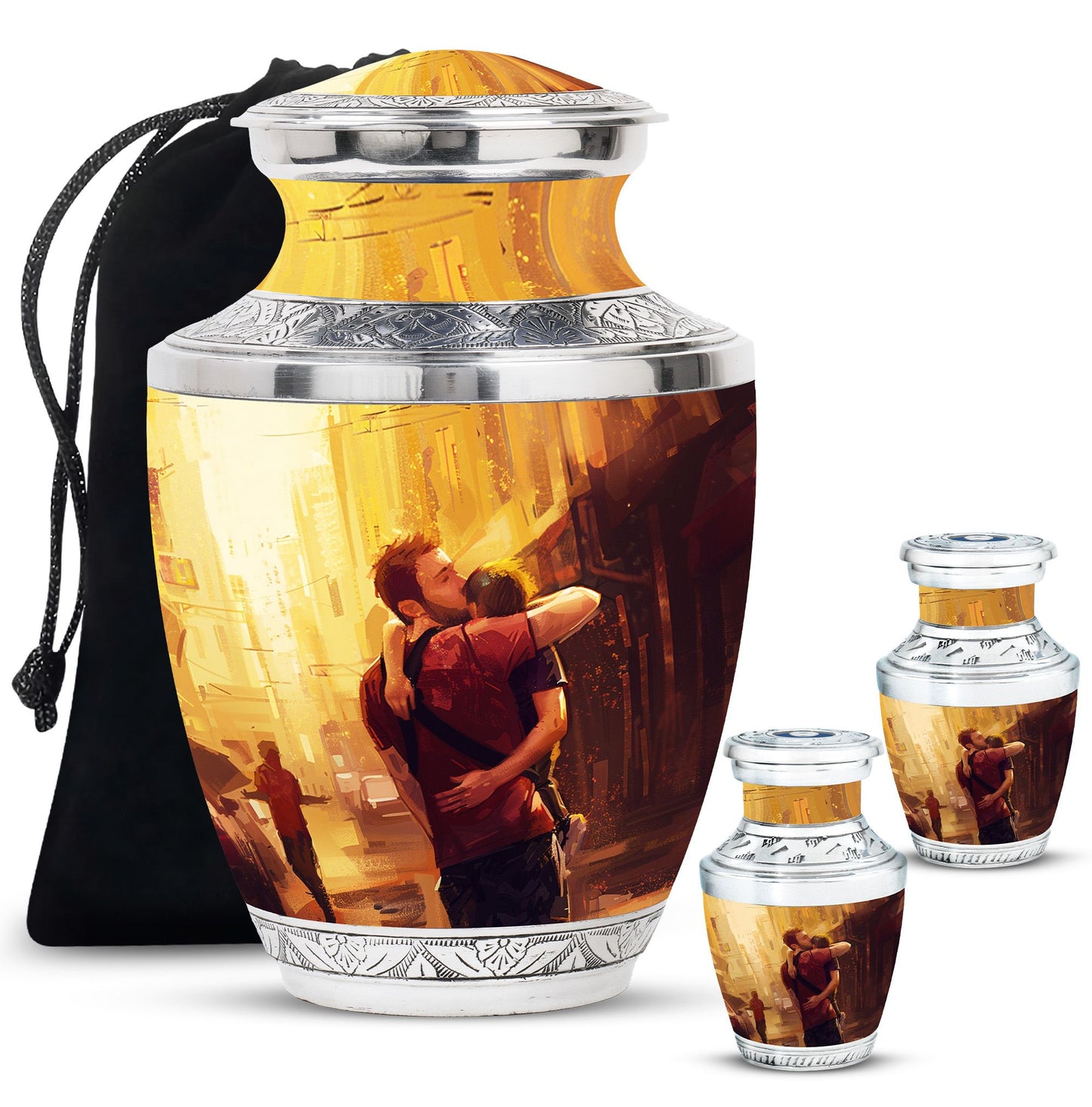 Personalized Father Cremation Urn for Dad - 10-inch, 200 cu in - Yatskia