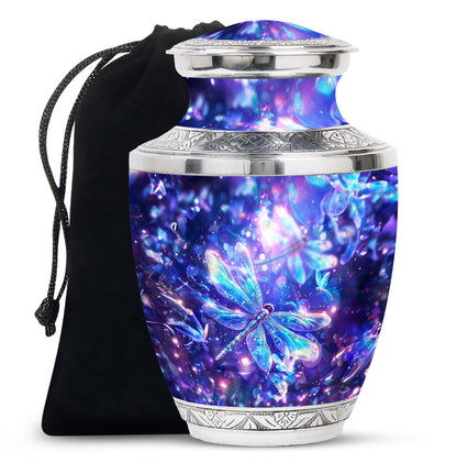 Personalized Dragonfly Cremation Urn for Human Ashes - 10-inch, 200 cu in - Yatskia