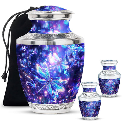 Personalized Dragonfly Cremation Urn for Human Ashes - 10-inch, 200 cu in - Yatskia