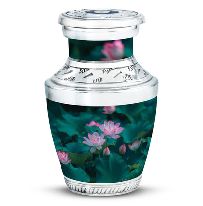 Personalized Flower Cremation Urn for Human Ashes - 10-inch, 200 cu in - Yatskia