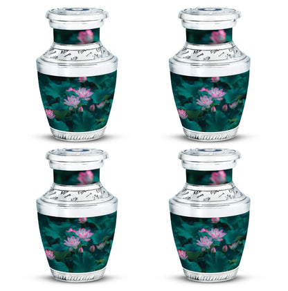 Personalized Flower Cremation Urn for Human Ashes - 10-inch, 200 cu in - Yatskia