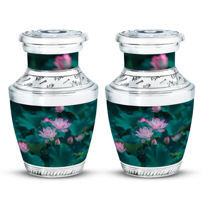 Personalized Flower Cremation Urn for Human Ashes - 10-inch, 200 cu in - Yatskia