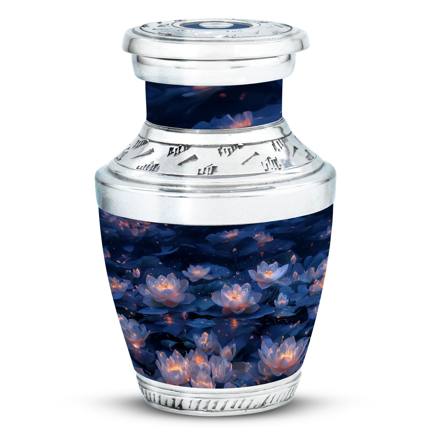 Personalized Flower Cremation Urn for Women - 10-inch, 200 cu in - Yatskia