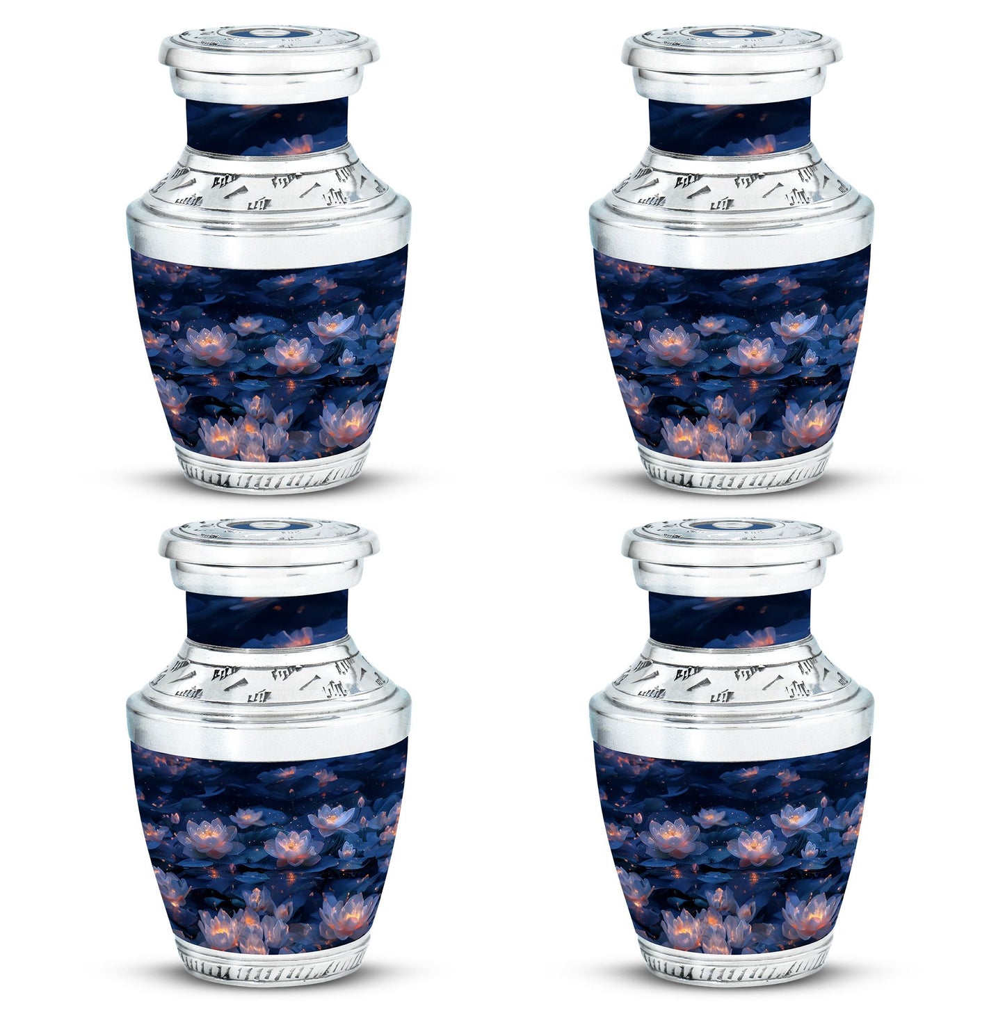 Personalized Flower Cremation Urn for Women - 10-inch, 200 cu in - Yatskia