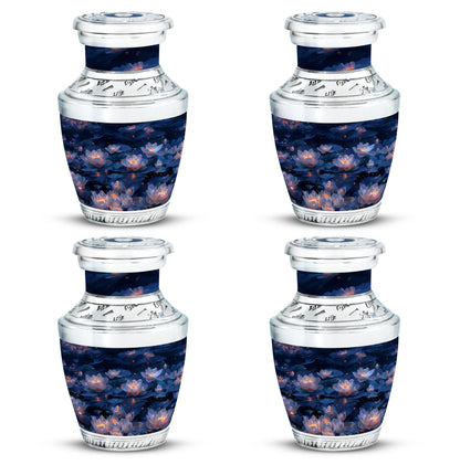 Personalized Flower Cremation Urn for Women - 10-inch, 200 cu in - Yatskia