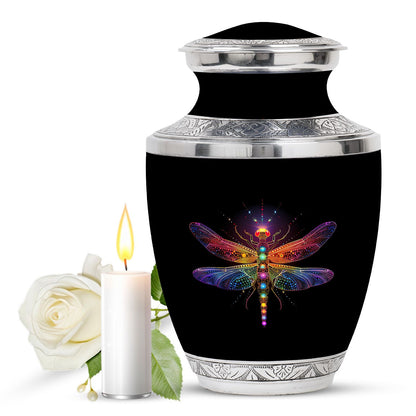 Personalized Dragonfly Cremation Urn for Men & Women - 10-inch, 200 cu in - Yatskia