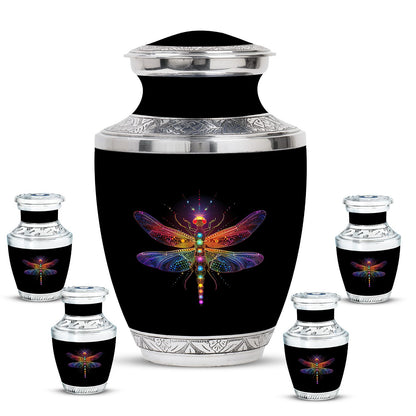 Personalized Dragonfly Cremation Urn for Men & Women - 10-inch, 200 cu in - Yatskia