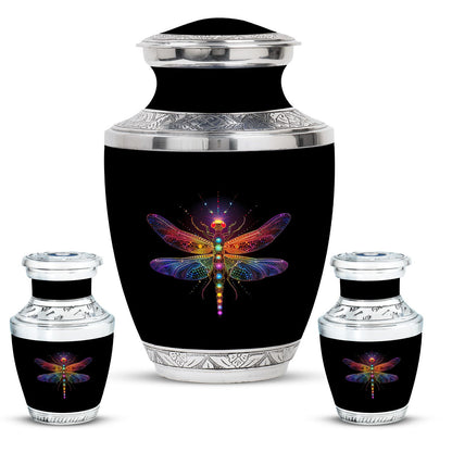 Personalized Dragonfly Cremation Urn for Men & Women - 10-inch, 200 cu in - Yatskia