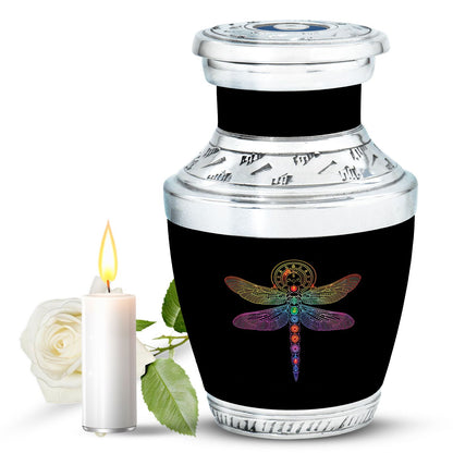 Personalized Dragonfly Memorial Urn for Men - 10-inch, 200 cu in - Yatskia