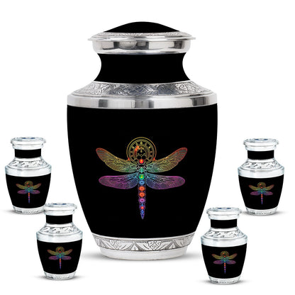 Personalized Dragonfly Memorial Urn for Men - 10-inch, 200 cu in - Yatskia
