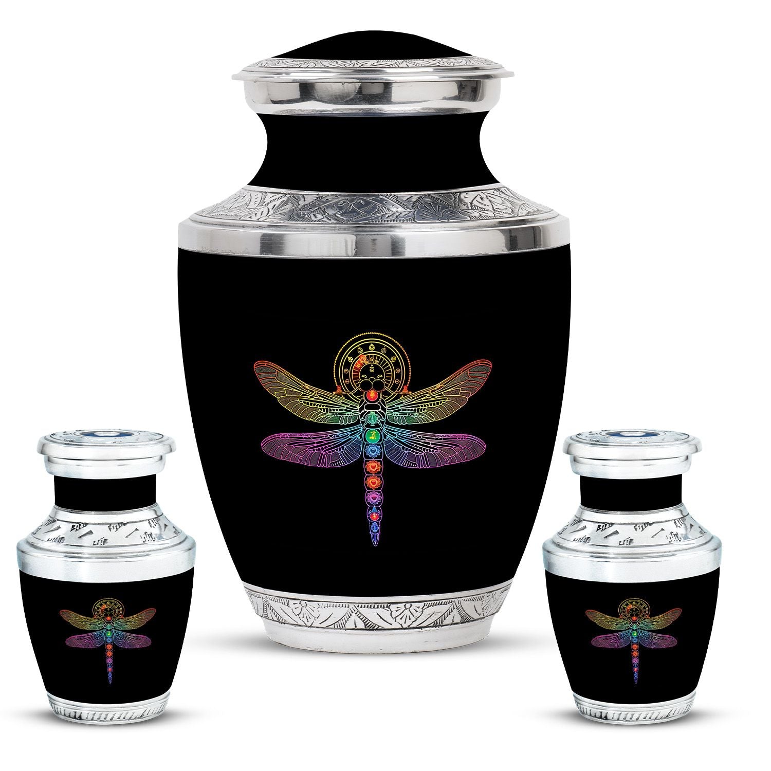 Cosmic Dragonfly Urns For Men Funeral, Ashes Memorial Urn