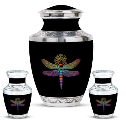 Personalized Dragonfly Memorial Urn for Men - 10-inch, 200 cu in - Yatskia