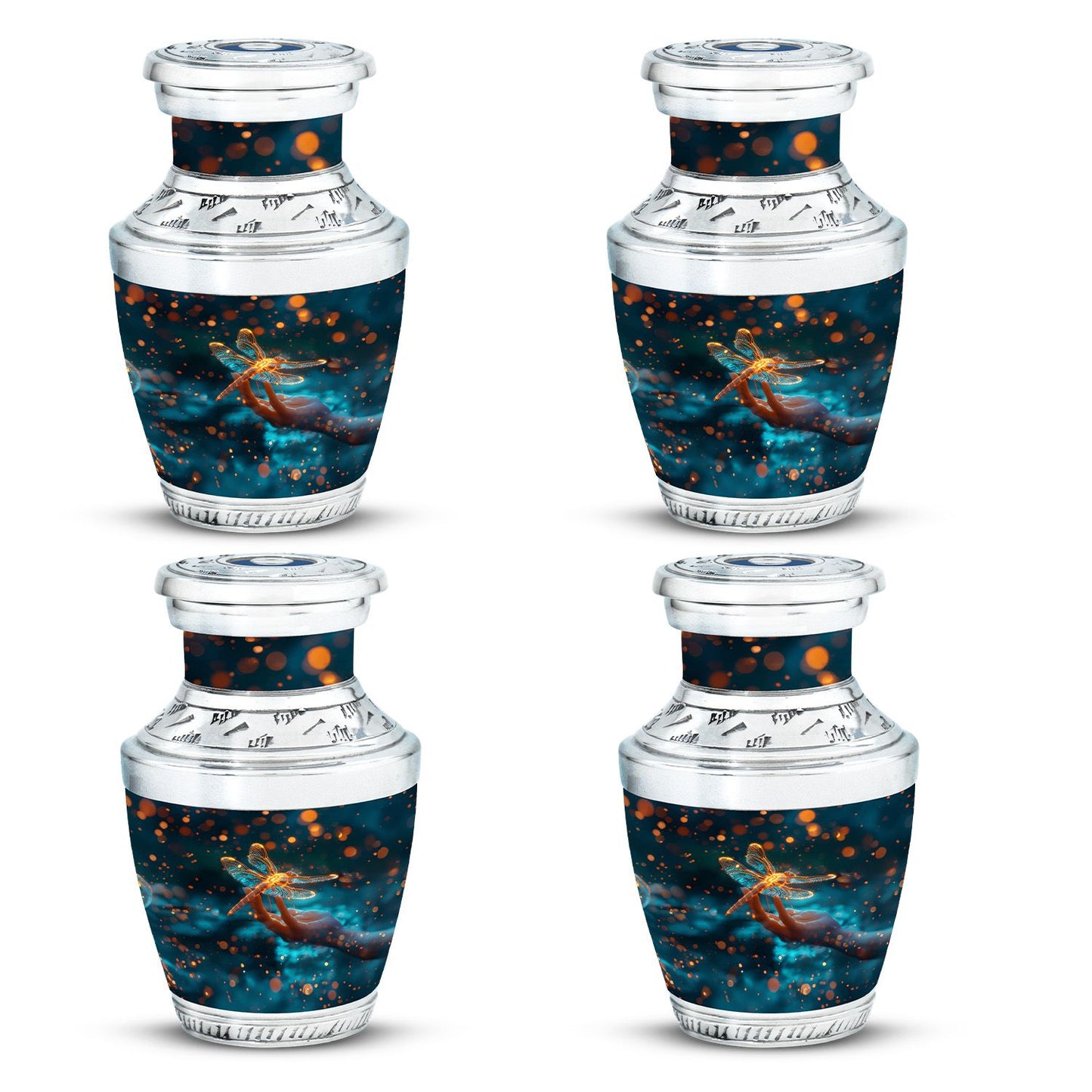 Personalized Dragonfly Cremation Urn for Human Ashes - 10-inch, 200 cu in - Yatskia