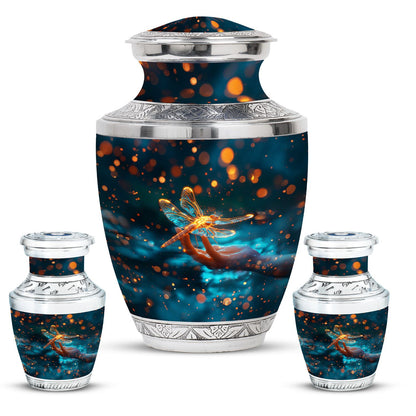 Personalized Dragonfly Cremation Urn for Human Ashes - 10-inch, 200 cu in - Yatskia