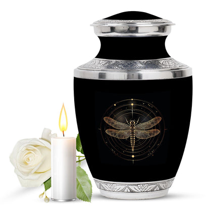 Personalized Dragonfly Cremation Urn for Human Ashes - 10-inch, 200 cu in - Yatskia