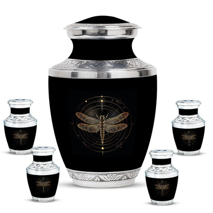 Personalized Dragonfly Cremation Urn for Human Ashes - 10-inch, 200 cu in - Yatskia