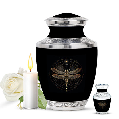 Personalized Dragonfly Cremation Urn for Human Ashes - 10-inch, 200 cu in - Yatskia