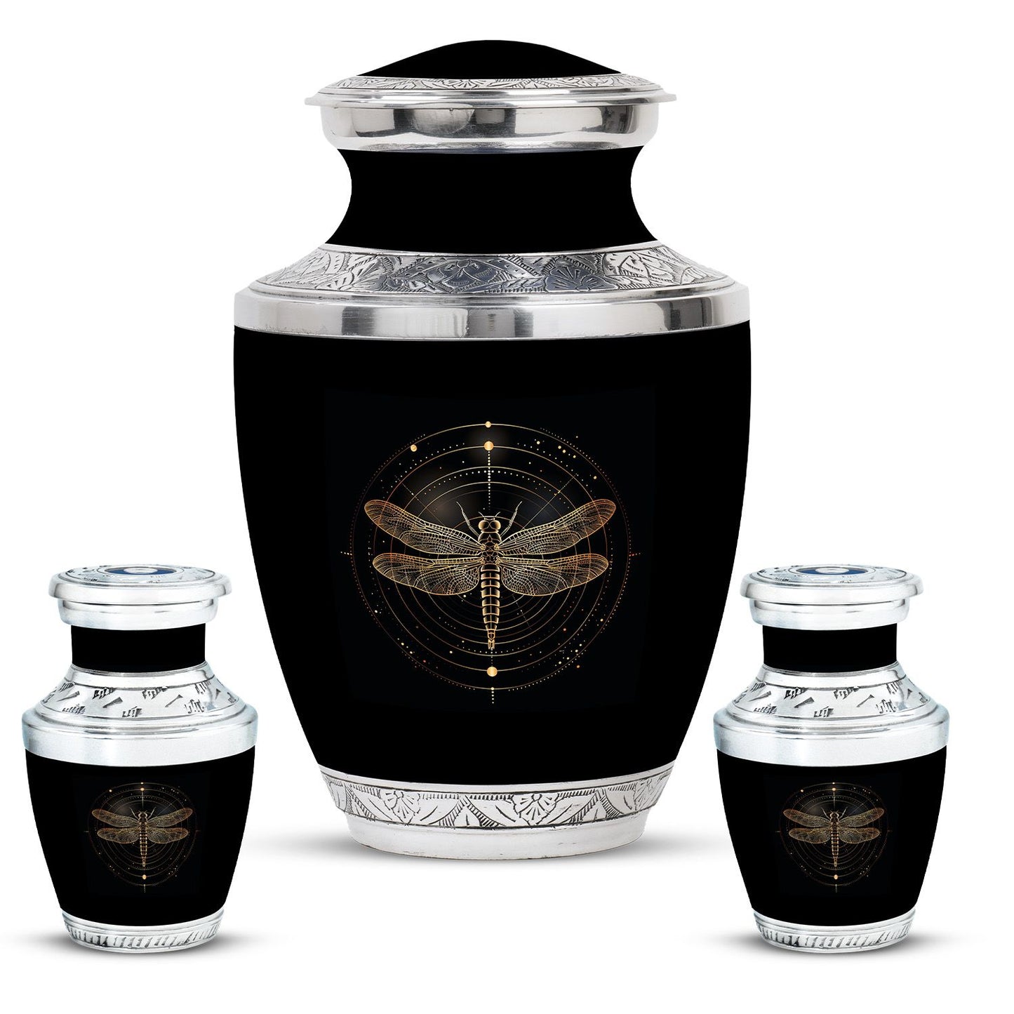 Personalized Dragonfly Cremation Urn for Human Ashes - 10-inch, 200 cu in - Yatskia