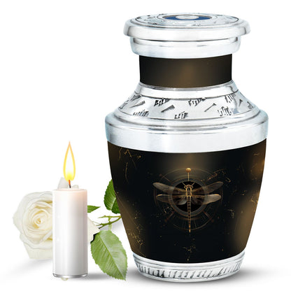 Personalized Dragonfly Cremation Urn for Human Ashes - 10-inch, 200 cu in - Yatskia