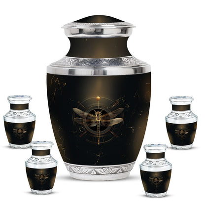 Personalized Dragonfly Cremation Urn for Human Ashes - 10-inch, 200 cu in - Yatskia