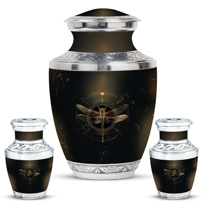 Personalized Dragonfly Cremation Urn for Human Ashes - 10-inch, 200 cu in - Yatskia