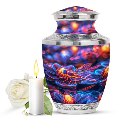 Personalized Dragonfly Memorial Urn for Human Ashes - 10-inch, 200 cu in - Yatskia