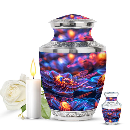 Personalized Dragonfly Memorial Urn for Human Ashes - 10-inch, 200 cu in - Yatskia