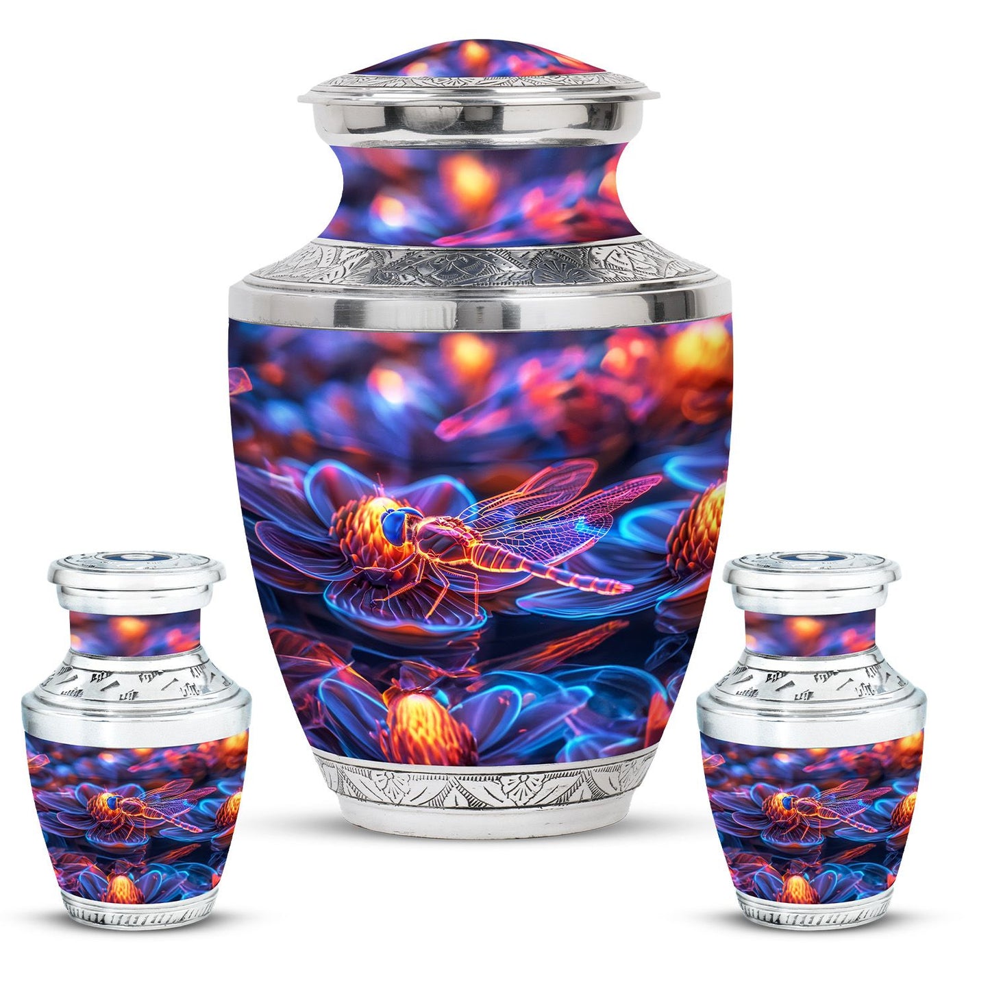 Personalized Dragonfly Memorial Urn for Human Ashes - 10-inch, 200 cu in - Yatskia