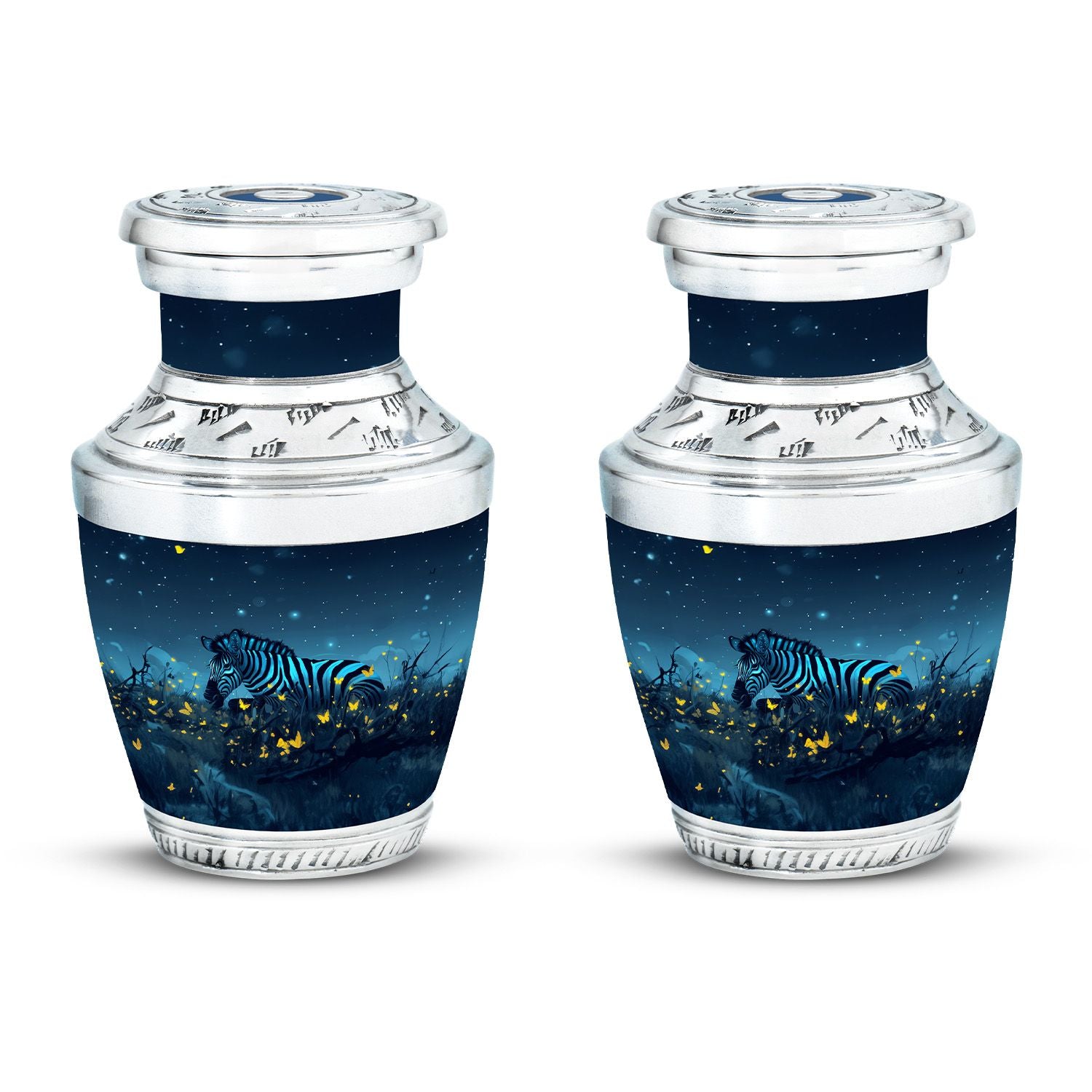 Zebra Metal Urns For Human Ashes Funeral, Ashes Cremation Urn