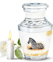 Zebra Double Urns Large Funeral, Ashes Urn For Ashes