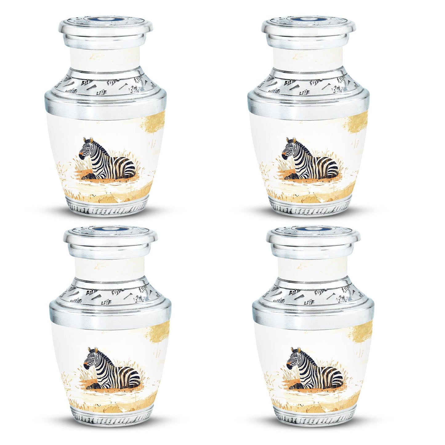 Personalized Zebra Cremation Urn for Human Ashes - 10-inch, 200 cu in - Yatskia