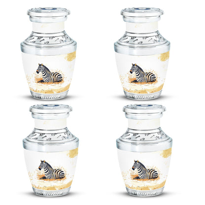Personalized Zebra Cremation Urn for Human Ashes - 10-inch, 200 cu in - Yatskia