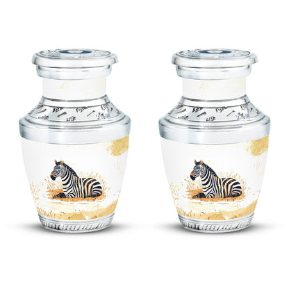 Personalized Zebra Cremation Urn for Human Ashes - 10-inch, 200 cu in - Yatskia