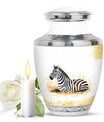 Zebra Double Urns Large Funeral, Ashes Urn For Ashes