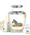 Zebra Double Urns Large Funeral, Ashes Urn For Ashes