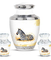 Zebra Double Urns Large Funeral, Ashes Urn For Ashes