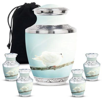 Personalized Bird Memorial Urn for Human Ashes - 10-inch, 200 cu in - Yatskia