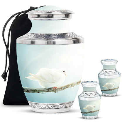 Personalized Bird Memorial Urn for Human Ashes - 10-inch, 200 cu in - Yatskia